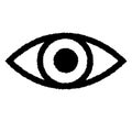 Vector of Eye Icon doodle. EPS8 . Royalty Free Stock Photo