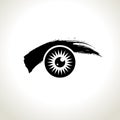 Vector: eye icon symbol with brushwork style Royalty Free Stock Photo