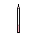 Vector eyeliner icon with black stroke, pink fill