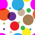 Vector fabric circles abstract seamless background Royalty Free Stock Photo