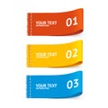 Vector fabric clothing labels option banner