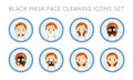 Vector Face Cleaning And Care Actions Set