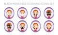 Vector Face Cleaning And Care Actions Set