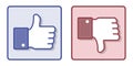 Vector Facebook Like Dislike Thumb Up Sign Royalty Free Stock Photo