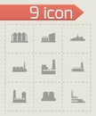 Vector factory icon set