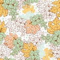 Vector Fall Grapes Harvest Seamless Pattern. Wine