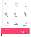 Vector fall icon set Royalty Free Stock Photo