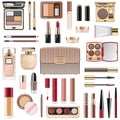 Vector Fall Makeup Collection Royalty Free Stock Photo