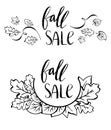 Vector fall sale poster - illustration with leafs