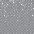 Vector falling snow or snowflakes. Isolated on transparent background - stock vector