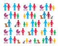 Vector family infographic icons Royalty Free Stock Photo
