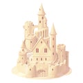 Vector fantasy castle sand, sandcastle