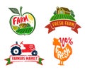 Vector farm labels