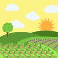 Vector Farm Themed Background Royalty Free Stock Photo