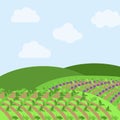 Vector Farm Themed Background Royalty Free Stock Photo