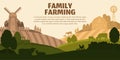 Vector farming landscape