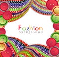 Vector fashion background with knitting