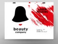 Vector fashion cards template. Royalty Free Stock Photo