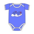 Vector fashion cute clothes for newborn boy