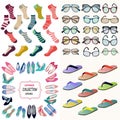 Summer accessories collection Sunglasses, socks, shoes i