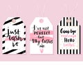 Vector fashion tags with Lashes quotes. Calligraphy phrase for lash makers