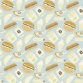 Vector fast food pattern