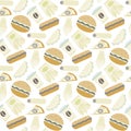 Vector fast food pattern