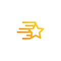 Fast star icon logo template