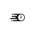 Fast flat mail icon Royalty Free Stock Photo