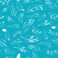 Vector feather background, retro pattern Royalty Free Stock Photo