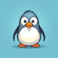 Super Simple Penguin Cartoon Vector