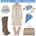 Vector Female Accessories Set 5 Royalty Free Stock Photo