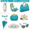 Vector Female Accessories Set 2 Royalty Free Stock Photo