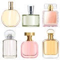 Vector Female Perfume Bottles Royalty Free Stock Photo