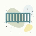 Vector fence icon on multicolored background. Layers grouped for easy editing illustration.