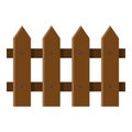 Vector Fence Icon. Palisade Minimalistic Illustration Royalty Free Stock Photo
