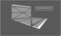 Vector Illustration of a realistic fence light and shadow. Shadow overlay effect.
