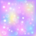 Vector festive beauty background. Template with bokeh and lens flare for Christmas and New Year greeting card, Birthday.