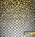Vector festive illustration of falling shiny particles and stars isolated on transparent background. Golden Confetti Glitters. Spa Royalty Free Stock Photo
