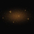 Vector Festive Illustration of Falling Shiny Particles And Stars. Sparkling Texture Isolated Royalty Free Stock Photo