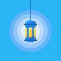 Vector of festive lanterns in the lit ramadhan month