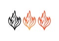 Fire Logo of Flame clipart