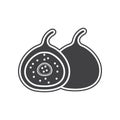 Vector Fig icon. Element of Fruits and vegatables for mobile concept and web apps icon. Glyph, flat icon for website design and