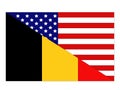 American and Belgium flags