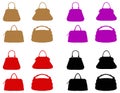 Bags or purses silhouette - common tool in the form of a non-rigid container