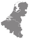 Benelux map - three states in western Europe: Belgium, the Netherlands, and Luxembourg