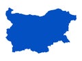 Bulgaria map - state of the Republic of Bulgaria