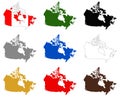 Canada maps and flag - country in North America Royalty Free Stock Photo