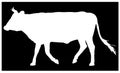 Cattle or cow silhouette - farm or wild animal