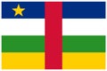 Central African Republic flag - banner, Africa, country Royalty Free Stock Photo